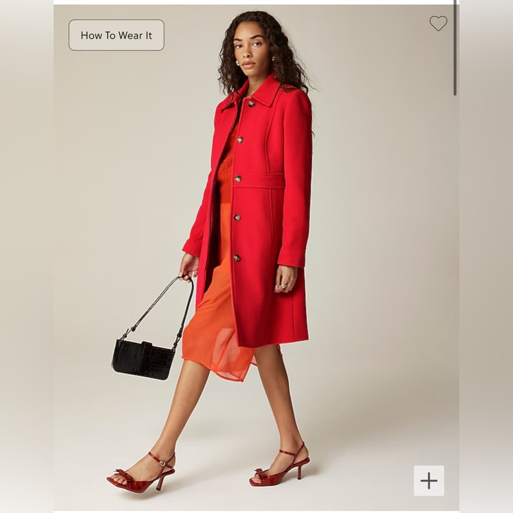 New lady day topcoat in Italian double-cloth wool blend